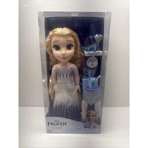Frozen 2 Disney Princess Tea Time For Two Elsa and Bruni 14" Doll Tea Set NEW
